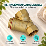 Filtro en Y para tubería de 1 1/4 pulg ficha de características