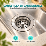 SCLP: detalle de la canastilla metálica instalada en el lavaplatos