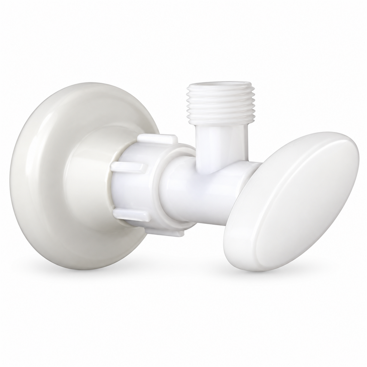 Producto de Llave Angular Plástica Blanca 1/2"