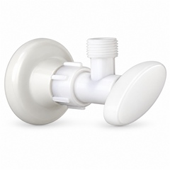Llave Angular Plástica Blanca 1/2"