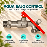 Características de Llave de Bola para Jardín Bloqueable 1/2" x 3/4"