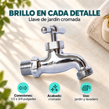 Características de Llave de Jardín Cromada 1/2" x 3/4"