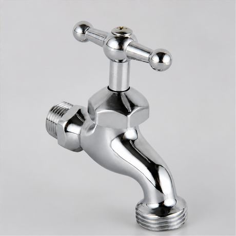 Llave de Jardín Cromada 1/2 x 3/4 en Zamak