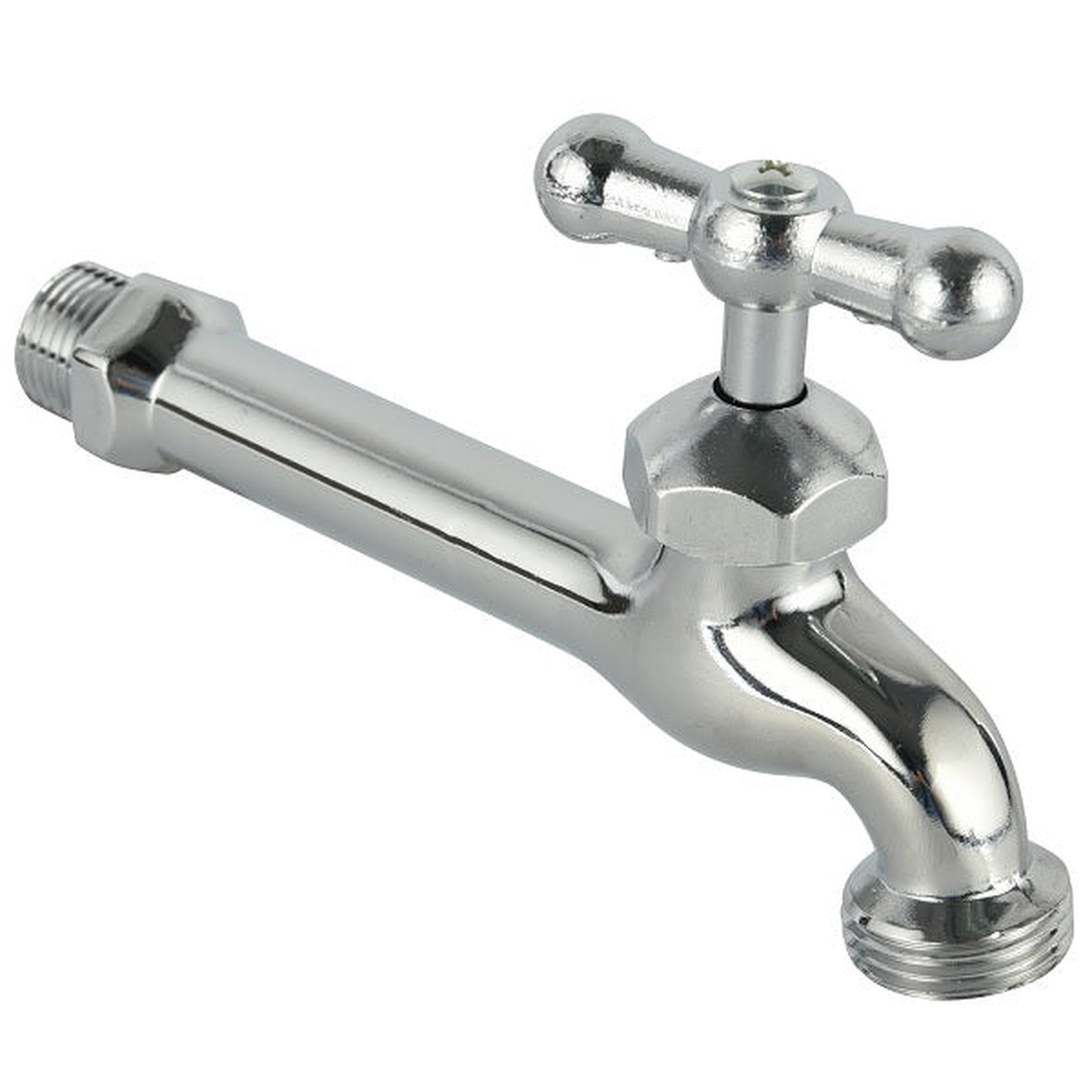 Llave Jardín 1/2 x 3/4 Larga Crom.Zamak