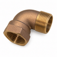 Codo de bronce hembra-macho de 3/4 pulgada en una unidad