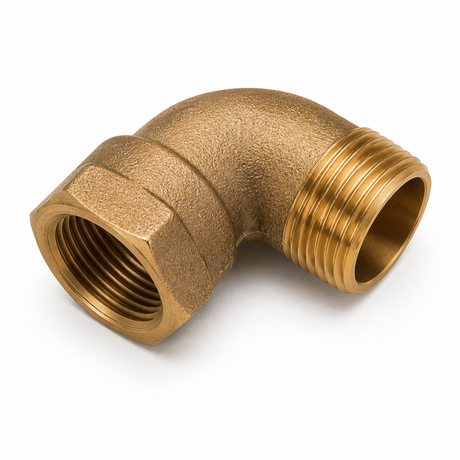 Codo de Bronce Hembra-Macho 3/4"