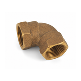 Codo de bronce hembra-hembra de 3/4 de pulgada en segunda vista técnica