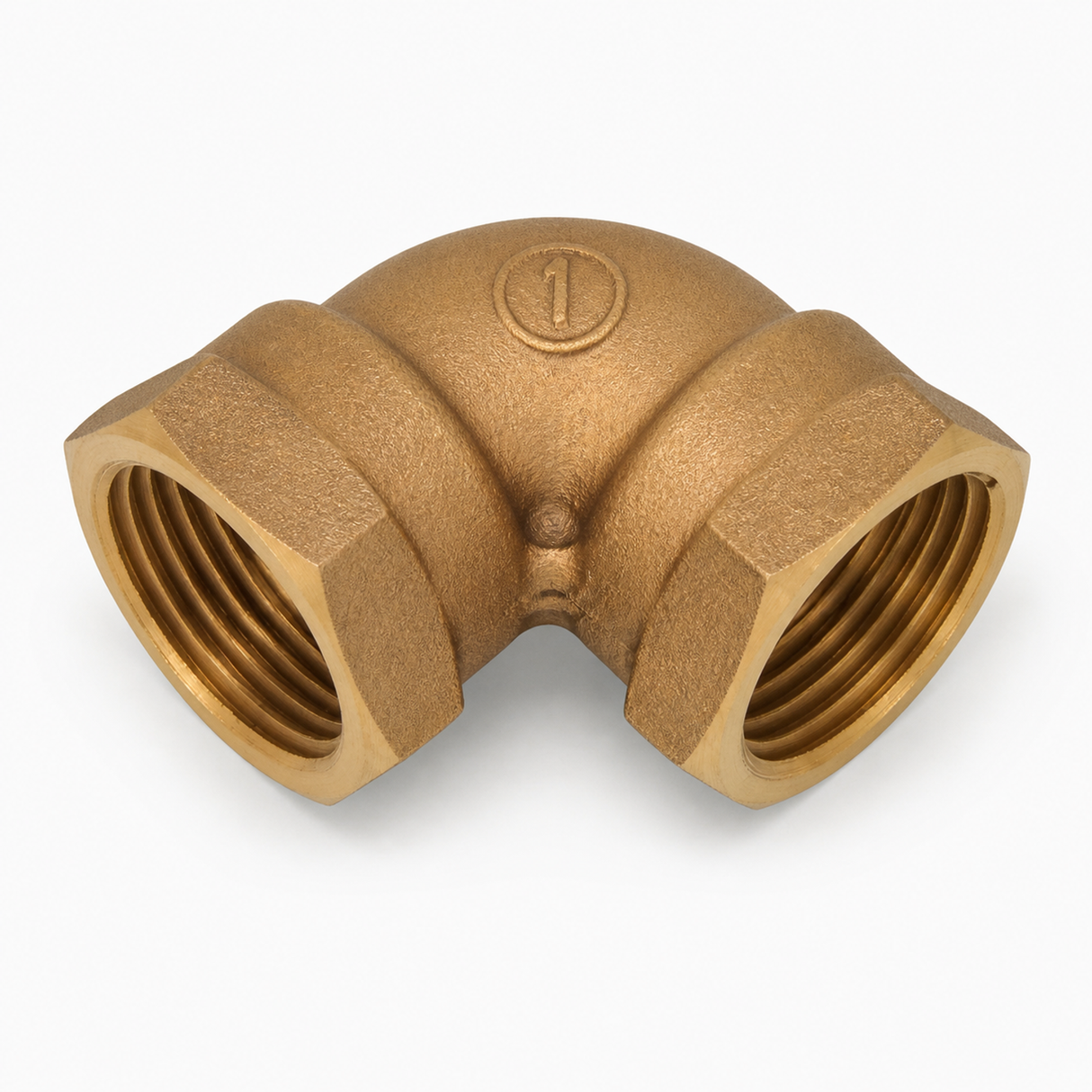 Segunda vista profesional del codo de bronce hembra-hembra de 1 pulgada a 90 grados