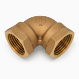Segunda vista profesional del codo de bronce hembra-hembra de 1 pulgada a 90 grados