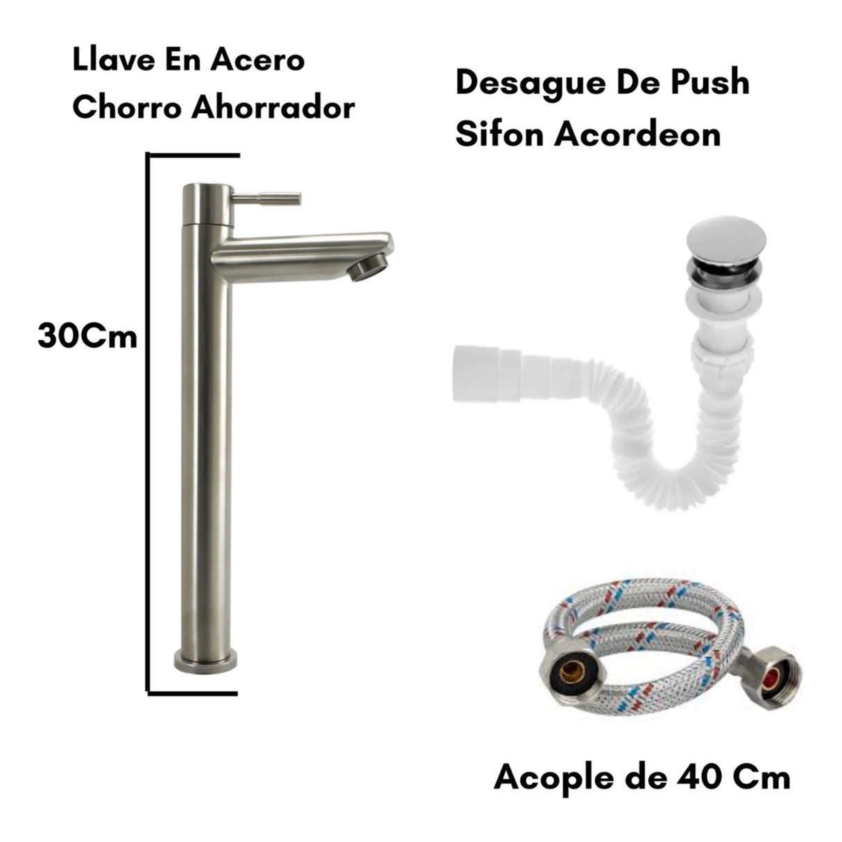 Combo Lavamanos Con Grifería Y Platina (no Requiere Mueble)