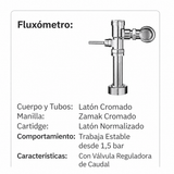 Fluxómetro de palanca para sanitario sin marca