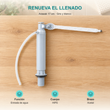 Válvula de entrada para sanitario Arawak de 17 cm: Función: Entrada de agua; Cuerpo: HIPS; Brazo: Acetal.
