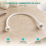 Acople flexible para sanitario de 40 cm y ½ × 15/16 pulgadas: Longitud: 40 cm; Conexiones: ½ × 15/16 pulgadas; Manguera: PEAD flexible.