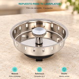 Filtro de canastilla · 4 pulgadas. Material: Acero inoxidable. Referencia: Canastilla de 4”. Diseño: Mando central.