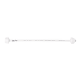 Acople flexible para lavamanos y lavaplatos de 40 cm y ½ × ½ pulgada sobre fondo blanco. Blanco.