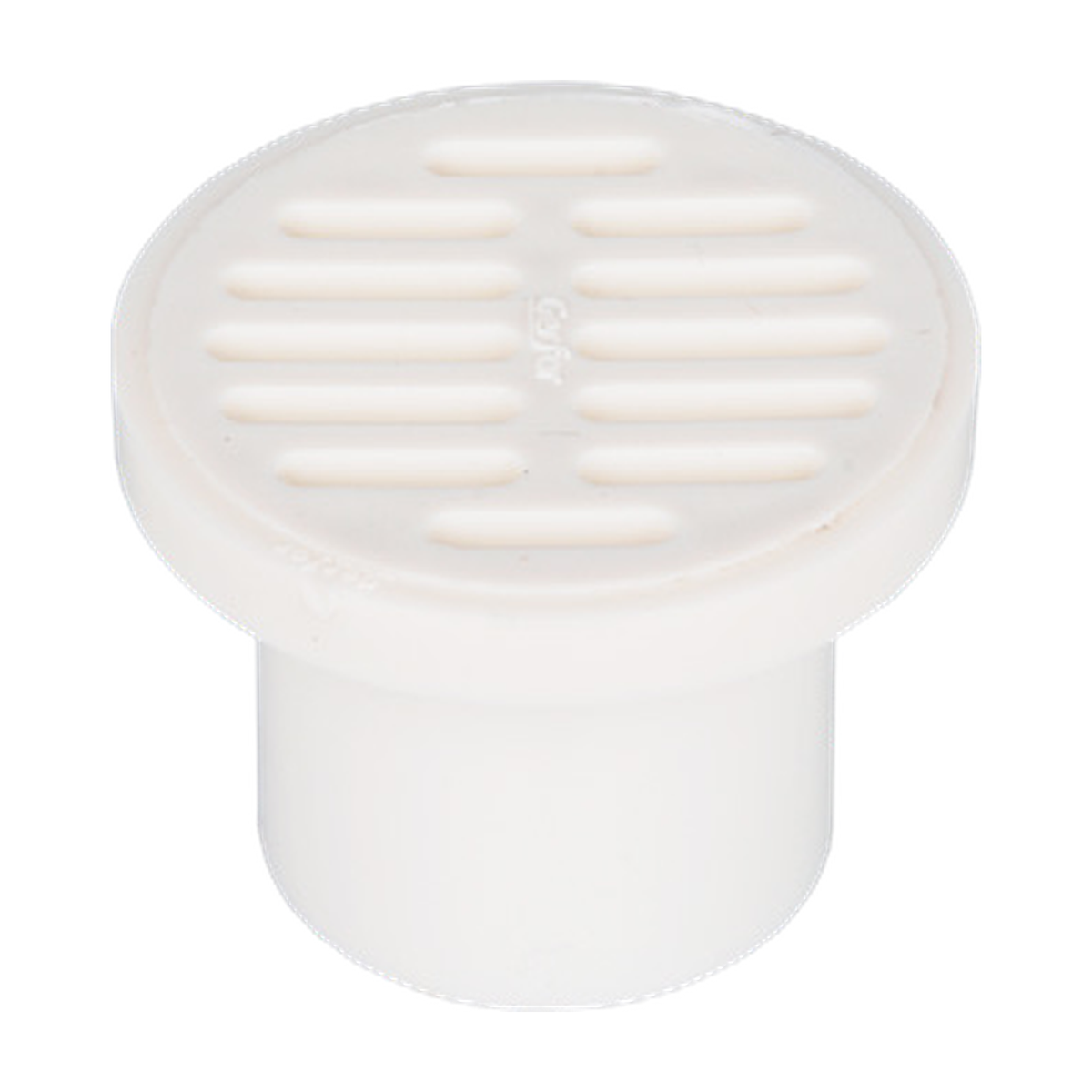 Rejilla de piso blanca de 3 × 2 pulgadas sobre fondo blanco. Blanco.