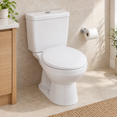 Asiento sanitario redondo blanco de 428 mm