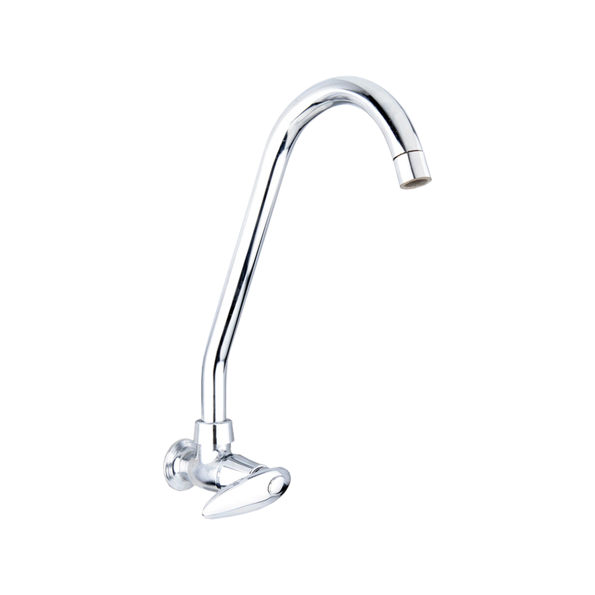 Vista del producto Llave individual para lavaplatos de pared Slim cromada