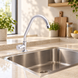 Ambientación de Llave individual para lavaplatos de mesa Aqua cromada