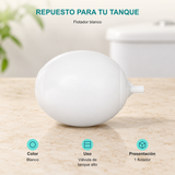 Flotador blanco: para válvula de tanque alto; presentación individual de un flotador.