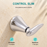 Registro Slim cromado con palanca y apertura de un cuarto de giro