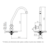 Croquis técnico original de la llave individual Almaguer con todas sus cotas
