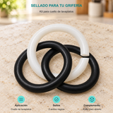 Kit para cuello de lavaplatos. Aplicación: Cuello de lavaplatos. Sellos: 2 anillos negros. Complemento: Anillo claro abierto.