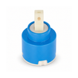 Cartucho para monocontrol de ducha de 40 mm sobre fondo blanco, producto completo.