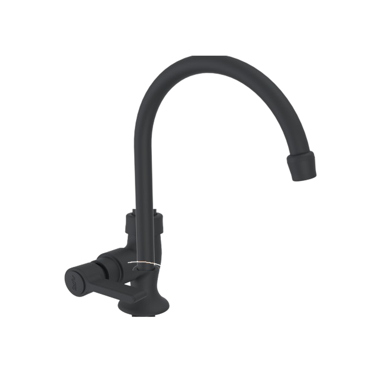 Vista del producto Llave individual para lavaplatos de mesa Almaguer negro mate