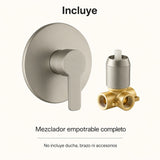 Contenido del paquete: mezclador empotrable completo