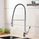 Griferia Lavaplatos Industrial Monocontrol Cromada Flexible