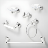 Juego Accesorios Baño 6 Piezas Cromo Salento