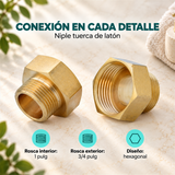 Niple Tuerca de Latón HI-HE 1 x 3/4 pulg, características principales