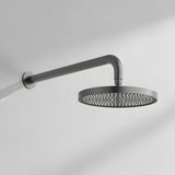 Regadera Redonda 25 Cm Spacco Gris Concreto Brazo 30cm Acero