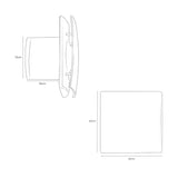 Extractor Axial Elegance - 20x20cm - 6" / Caudal 315 M³