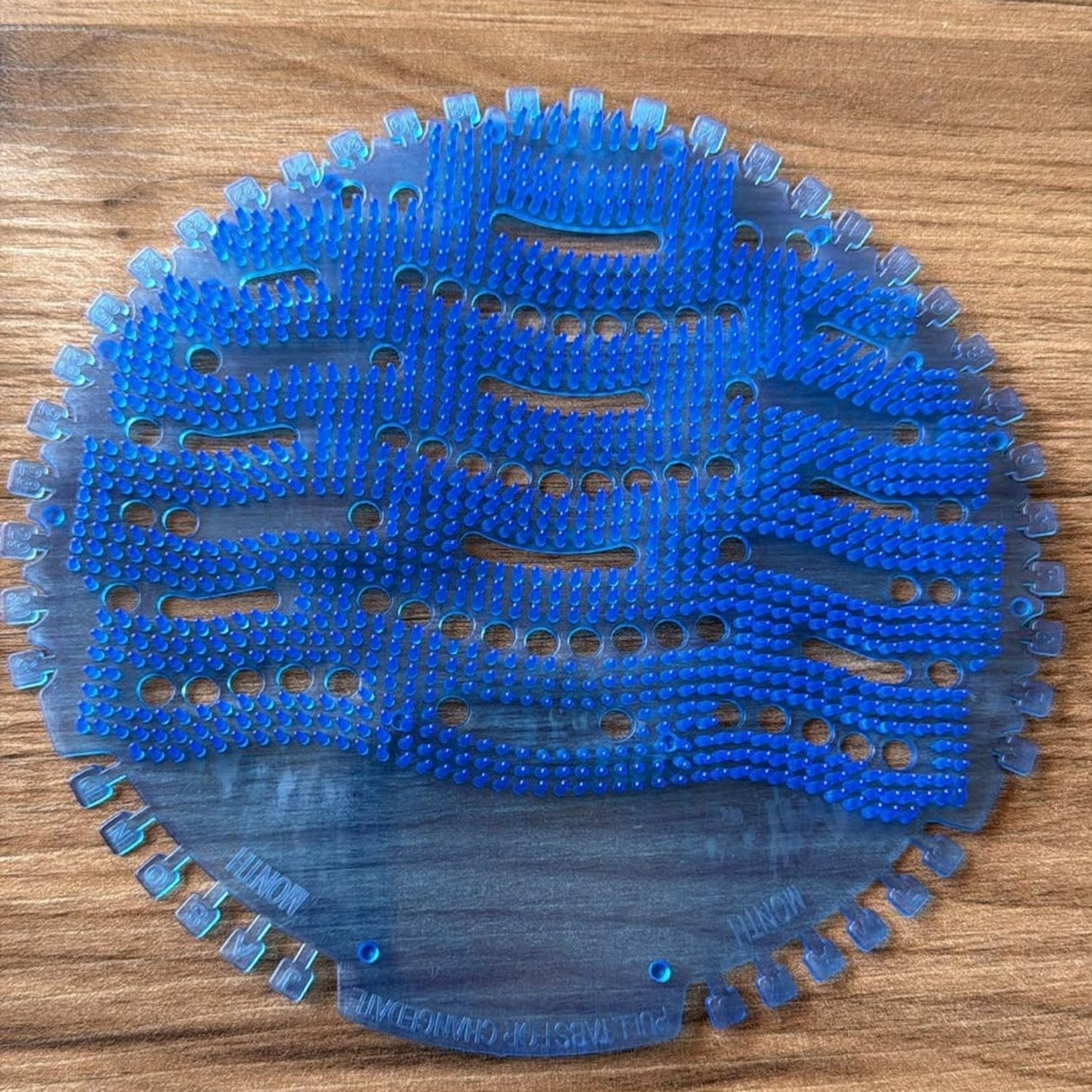 Pantalla desodorante antisalpicaduras para orinal azul en EVA de 17 x 17 cm, vista 11
