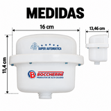Medidas de la ducha eléctrica Victory blanca: ancho 16 cm, alto 11,4 cm y largo 13,46 cm