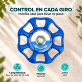 Manilla Azul de Aluminio para Llave de Paso 1/2 pulg, características principales