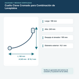 Cuello Cisne Cromado para Combinación de Lavaplatos: diagrama o datos técnicos verificados