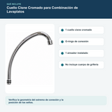 Cuello Cisne Cromado para Combinación de Lavaplatos: contenido y características