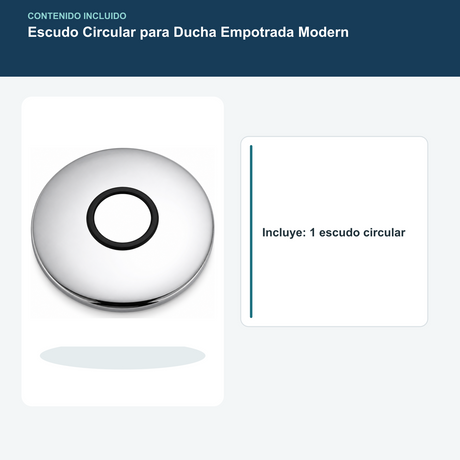Escudo Circular para Ducha Empotrada Modern