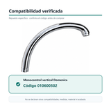 Compatibilidad verificada del cuello cisne con monocontrol vertical Domenica código 010600302