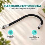 Cuello Flexible Negro para Monomando de Lavaplatos: características principales
