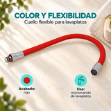 Cuello Flexible Rojo para Monomando de Lavaplatos: características principales