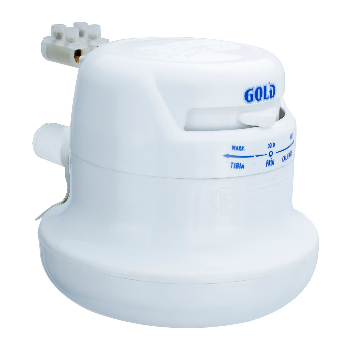 Ducha Eléctrica Gold Blanca con Miniducha 110 V · vista del producto