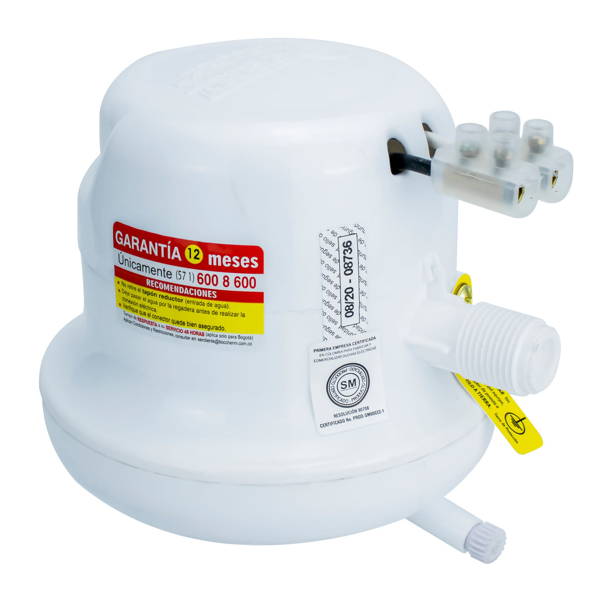 Ducha Eléctrica Gold Blanca con Miniducha 110 V · vista del producto