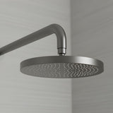 Regadera Redonda 25 Cm Spacco Gris Concreto Brazo 30cm Acero