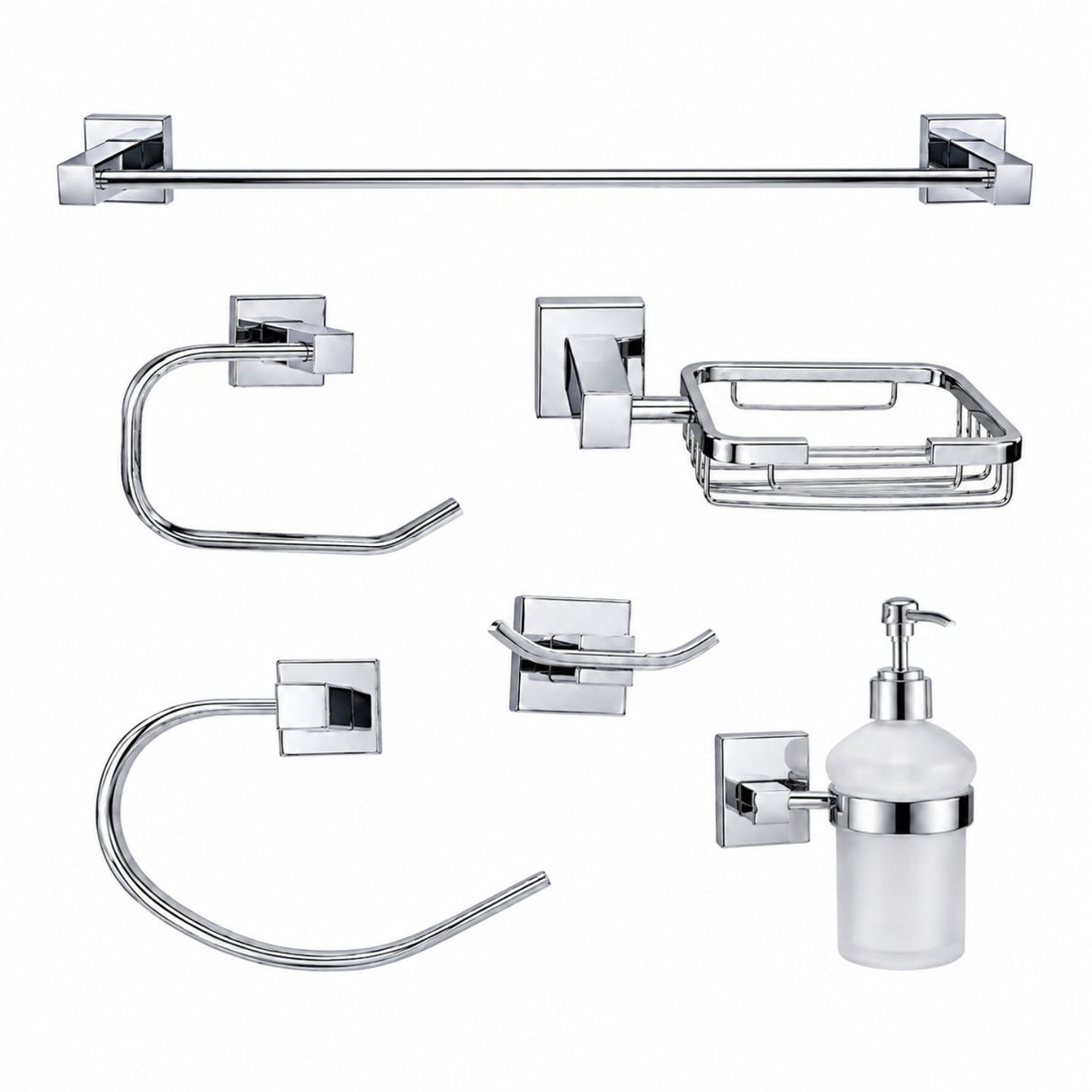 Juego de accesorios Palace 6 piezas cuadrado pesado Metal