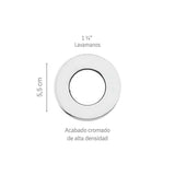 Kit Sifón Botella Metálico Cromado y Desagüe Push Satinado 1 1/4 para Lavamanos