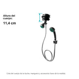 Ducha Eléctrica Fusion Dirigible Negra Kit 220V — medidas del cuerpo